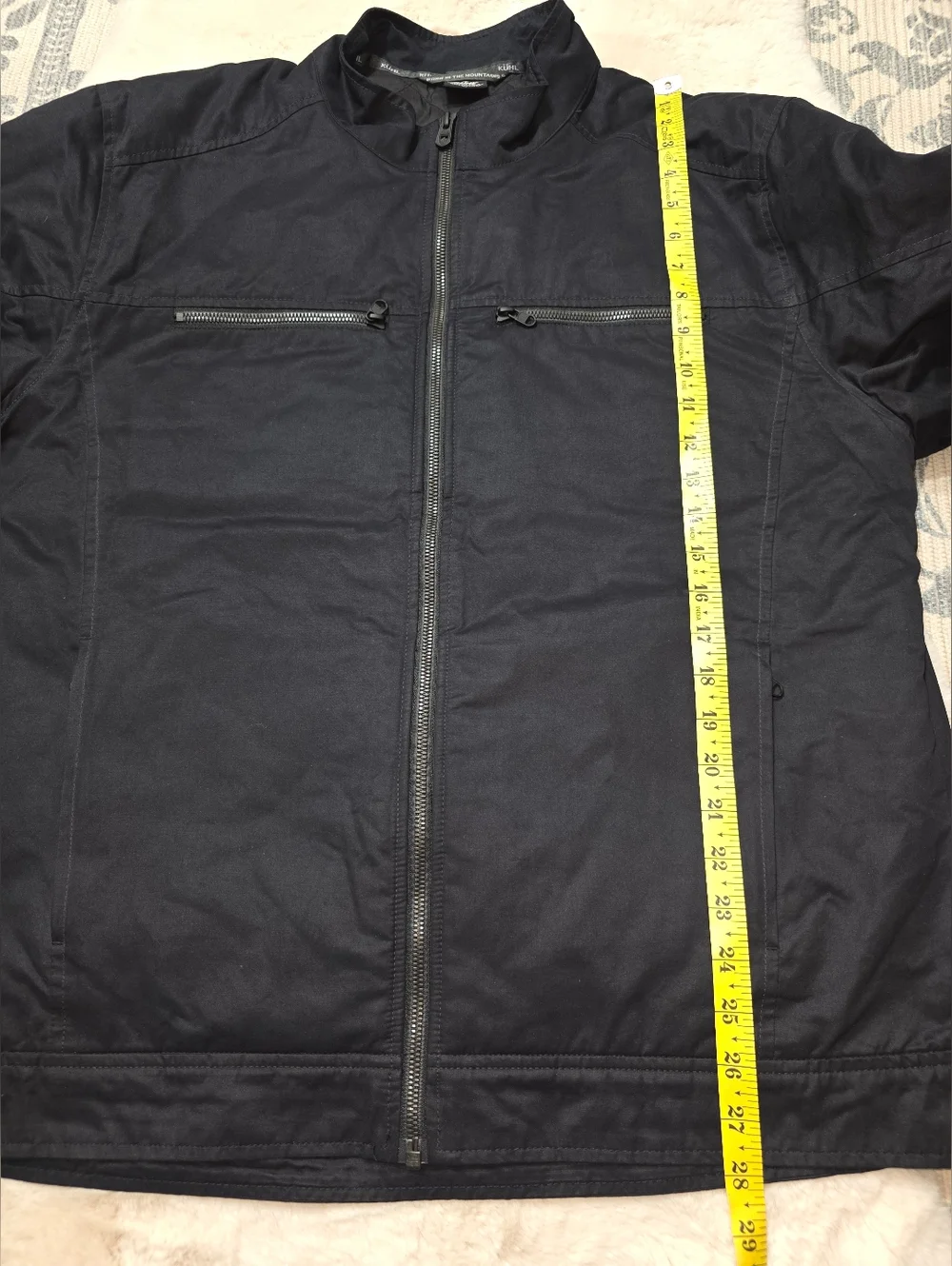 Kuhl Kaffe Racer Jacket Bomber Black Mens XL - Picture 10 of 10